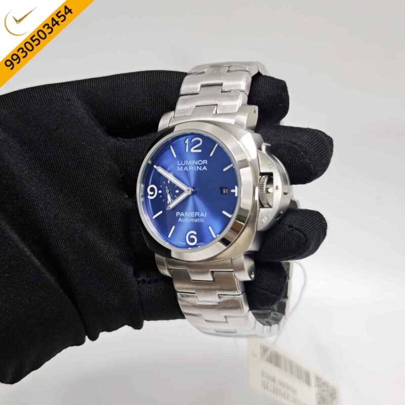 Luminor Panerai Marina Officine PAM01314 Steel Blue Dial Stainless Steel Strap Swiss Automatic Watch - Image 2