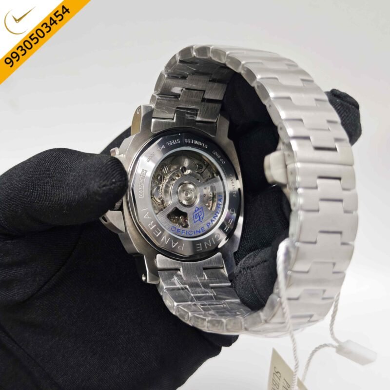 Panerai Luminor Marina PAM01358 Blue Dial Steel Strap Swiss Automatic Watch - Image 4