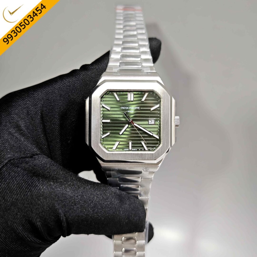 Patek Philippe Cubitus Green Dial Stainless Steel Strap Swiss Automatic Watch