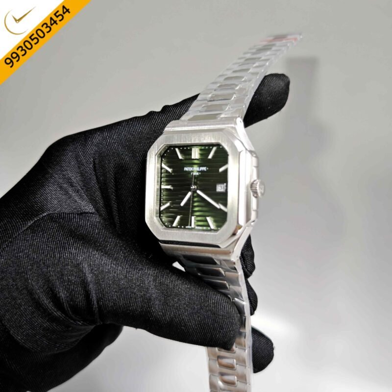 Patek Philippe Cubitus Green Dial Stainless Steel Strap Swiss Automatic Watch - Image 2
