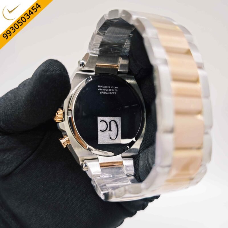 Guess IronClass Chronograph Rose Gold steel Black Dial Dual Tone Strap Swiss Automatic Watch - Image 4