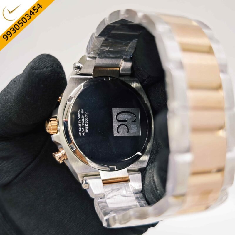 Guess IronClass Chronograph Rose Gold steel Blue Dial Dual Tone Strap Swiss Automatic Watch - Image 4