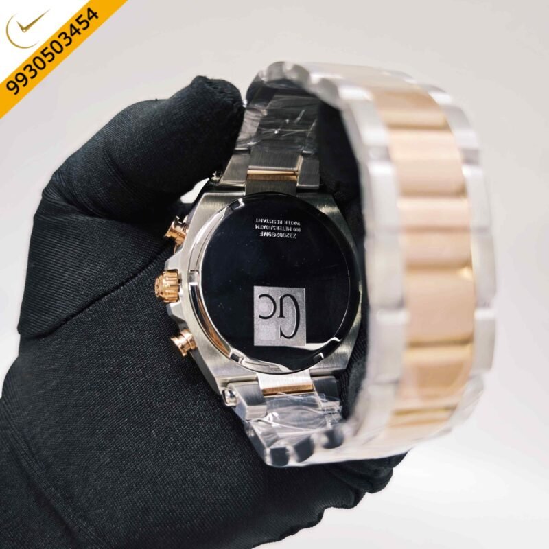 Guess IronClass Chronograph Rose Gold steel White Dial Dual Tone Strap Swiss Automatic Watch - Image 4