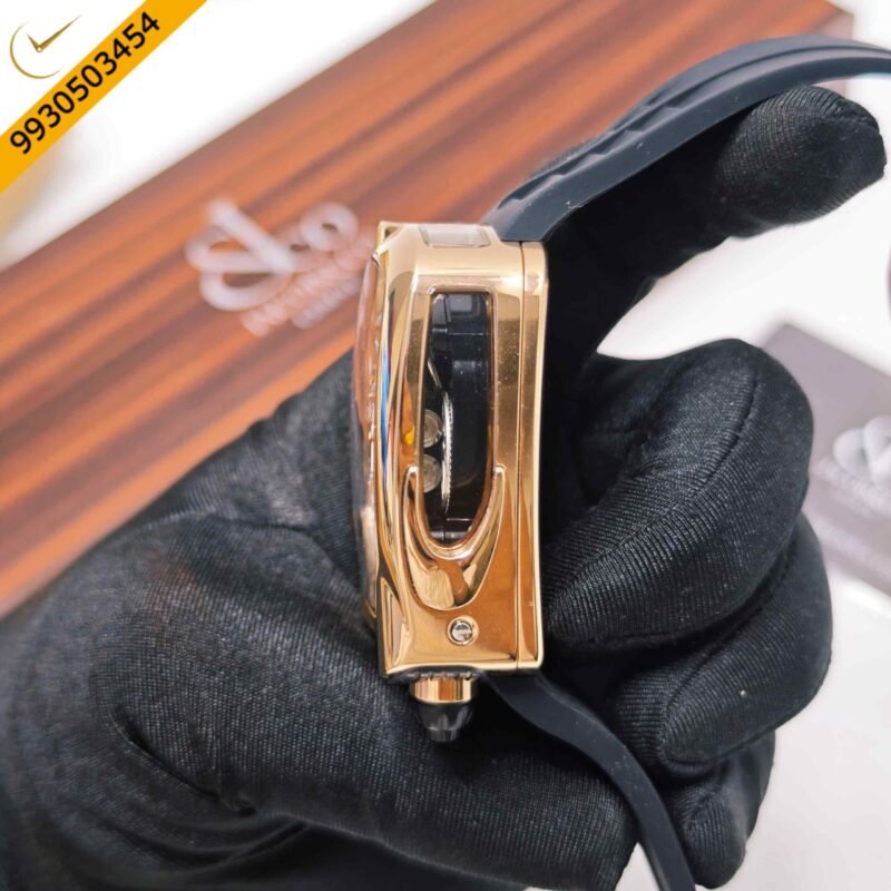 Jacob & Co. Bugatti Chiron Tourbillon Shine Rose Gold Black Rubber Strap Swiss Automatic Watch - Image 2