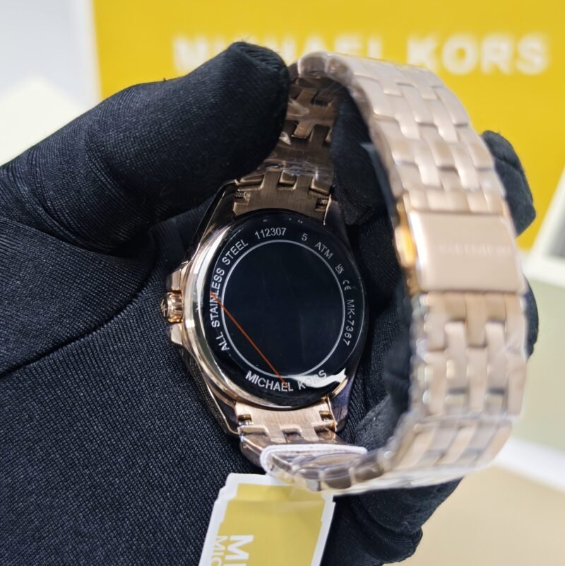 MICHAEL KORS Mini Pilot Pave MK7367 Rose Gold Dial Swiss Watch - Image 4