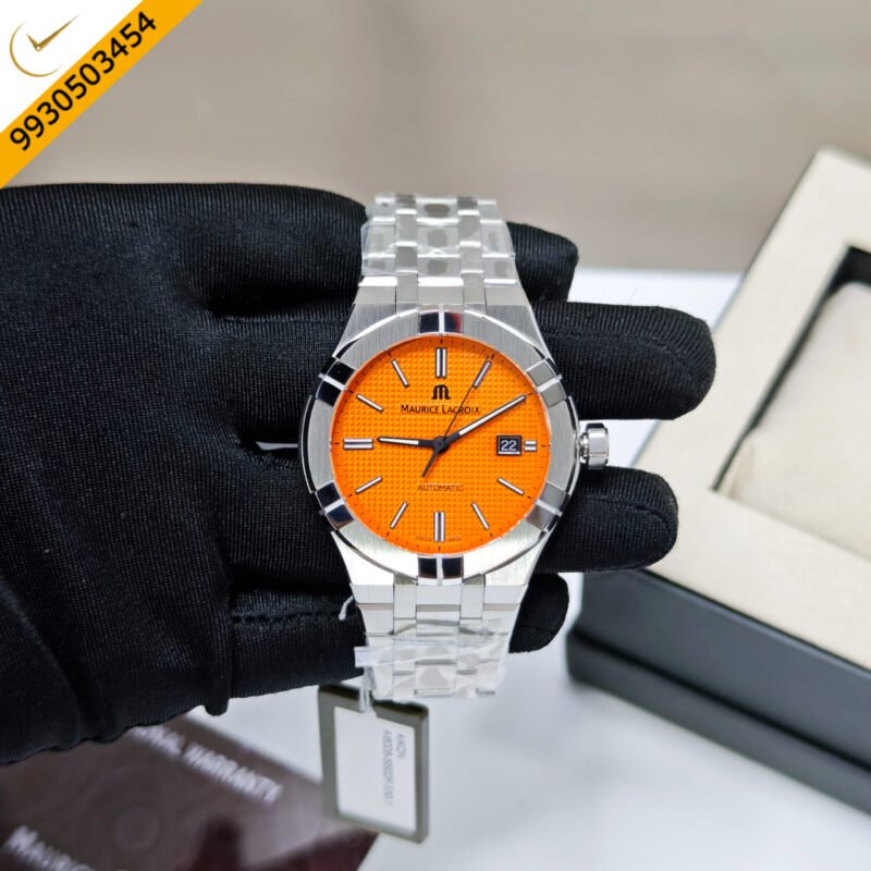Maurice Lacroix Aikon Steel Orange Dial Limited Edition Swiss Automatic Watch