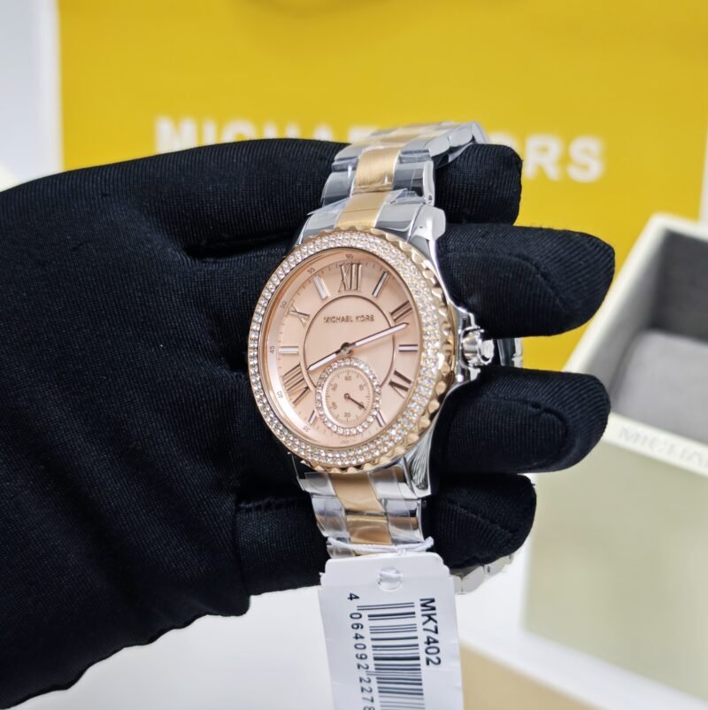 Michael Kors Everest Mother-Of-Pearl MK7402 Steel Rose Gold Diamond Dial Swiss Watch - Image 2