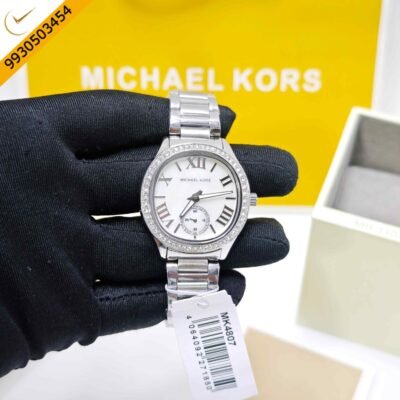 Michael Kors MK4807 Sage Steel Diamond Bazel Roman Marking Dial Swiss Watch