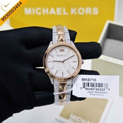 Michael Kors MK6716 Runway Mercer White Diamond Dial Swiss Watch