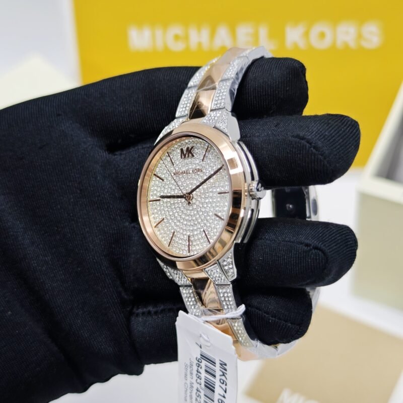 Michael Kors MK6716 Runway Mercer White Diamond Dial Swiss Watch - Image 2