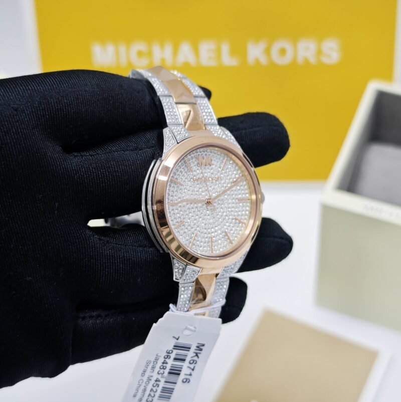 Michael Kors MK6716 Runway Mercer White Diamond Dial Swiss Watch - Image 3