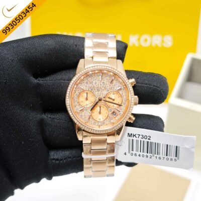 Michael Kors Ritz MK7302 Choronograph Rose Gold Rose Gold Diamond Dial Swiss Watch