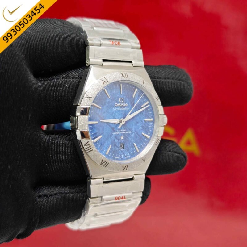Omega Constellation Co-Axail Meteorite Blue Edition Steel Swiss Automatic Watch - Image 3