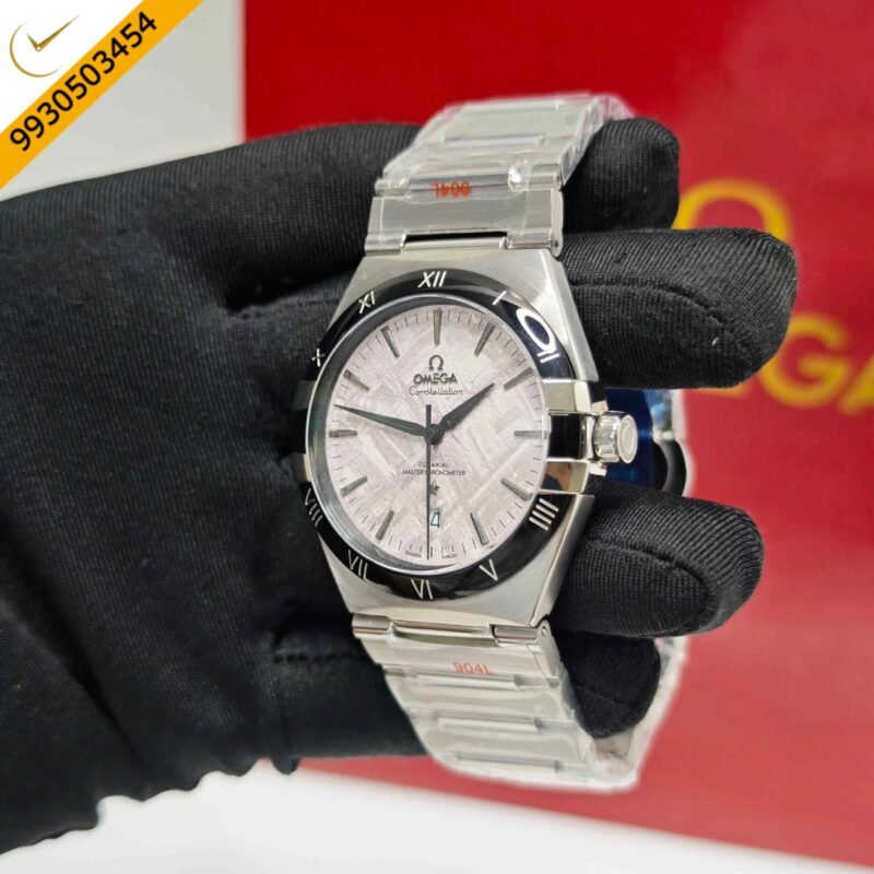 Omega Constellation Co-Axail Meteorite Purple Edition Steel Swiss Automatic Watch - Image 2