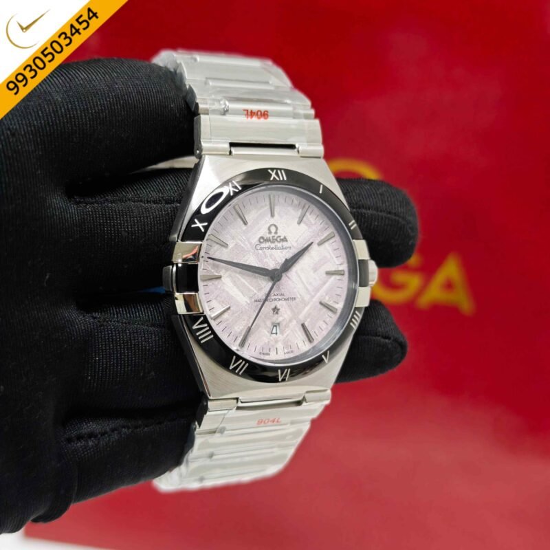 Omega Constellation Co-Axail Meteorite Purple Edition Steel Swiss Automatic Watch - Image 3