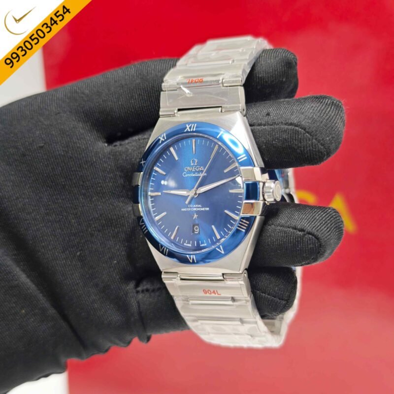 Omega Constellation Co-axial Master Chronometer Steel Blue Dial Swiss Automatic Watch - Image 2