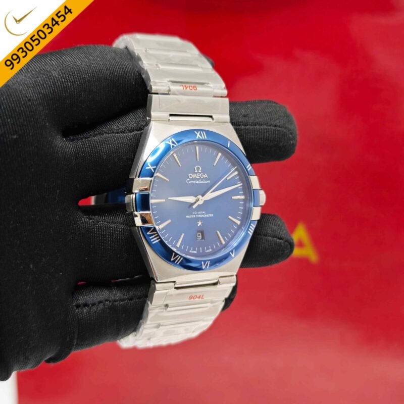 Omega Constellation Co-axial Master Chronometer Steel Blue Dial Swiss Automatic Watch - Image 3