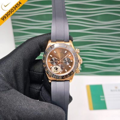 Rolex Oyster Perpetual Cosmograph Daytona Rose Gold Brown Dial Swiss Semi ETA Automatic Watch