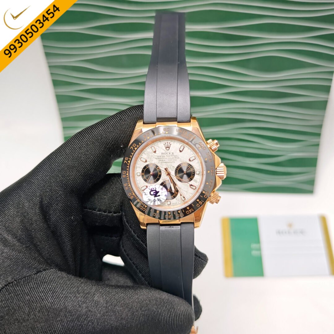 Rolex Oyster Perpetual Cosmograph Daytona Rose Gold White Dial Swiss Semi ETA Automatic Watch