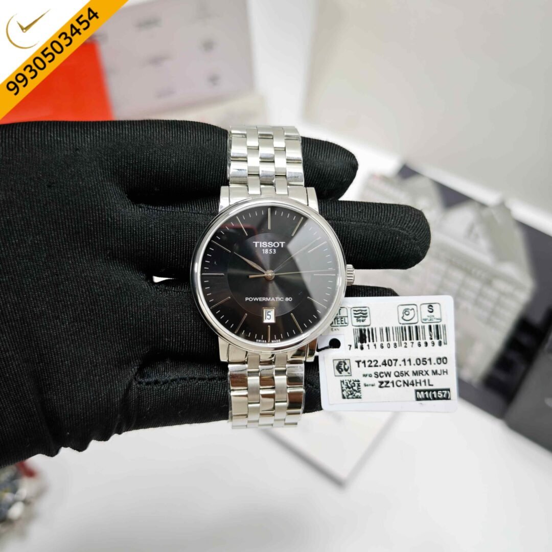 Tissot Carson Powermatic 80 Stainless Steel Black Dial Store Quality Swiss Automatic Watch