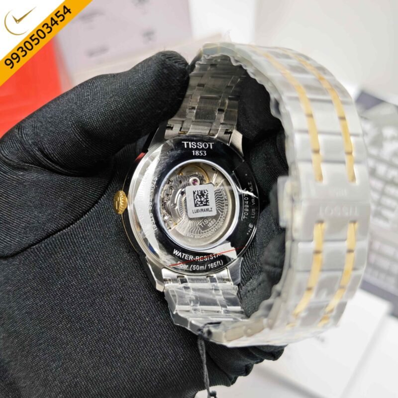 Tissot Chemin des Tourelles Powermatic 80 Gold White Dial Dual Tone Store Quality Swiss Automatic Watch - Image 3