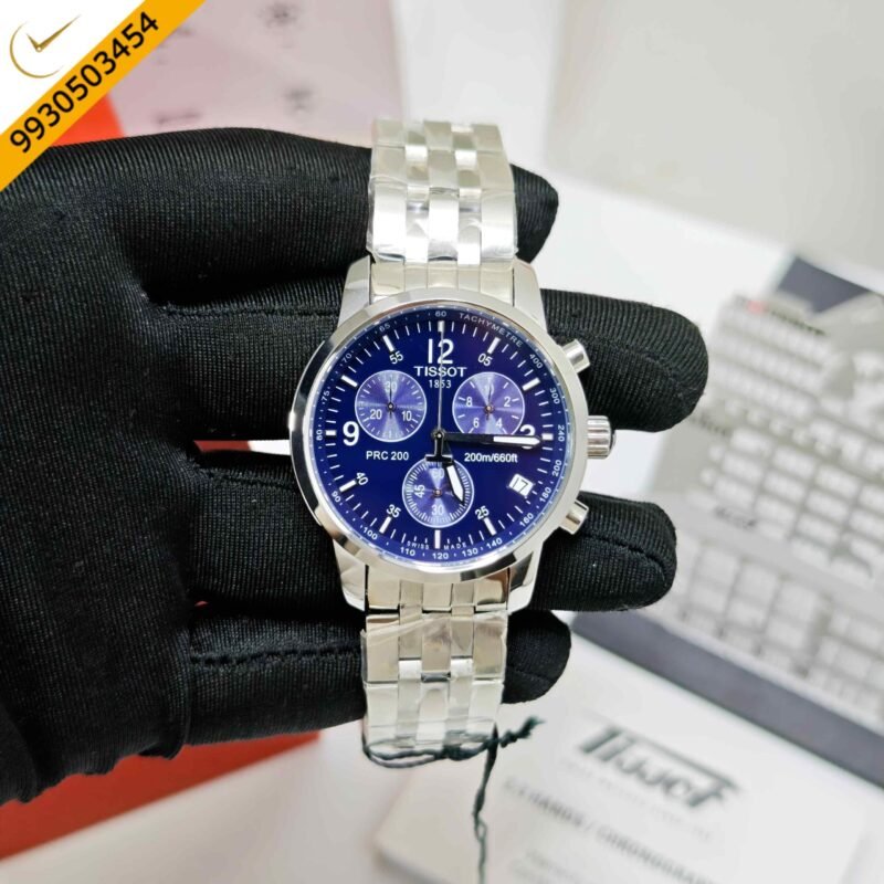 Tissot PRC 200 Chronograph Stainless Steel Blue Dial Store Quality Swiss Automatic Watch