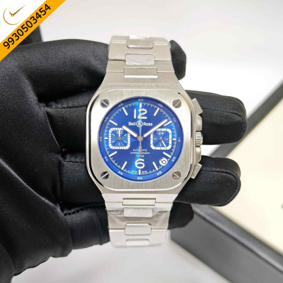 Bell & Ross BR-05 Chronograph Steel Blue Dial Swiss Watch