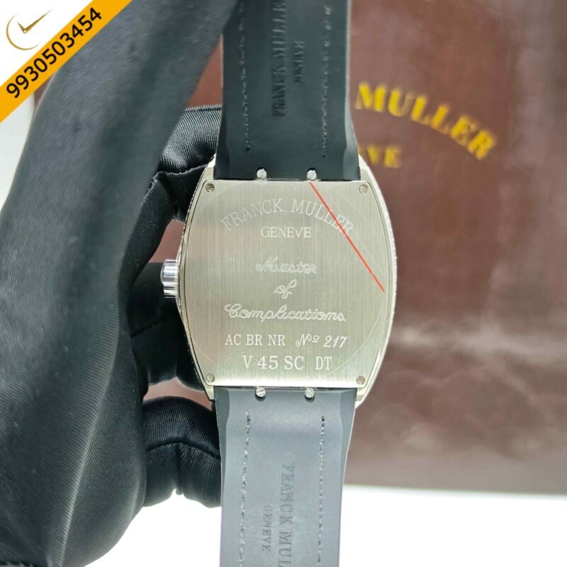 Franck Muller V45 Silver Full Diamond Studded Dial Swiss Automatic Watch - Image 4