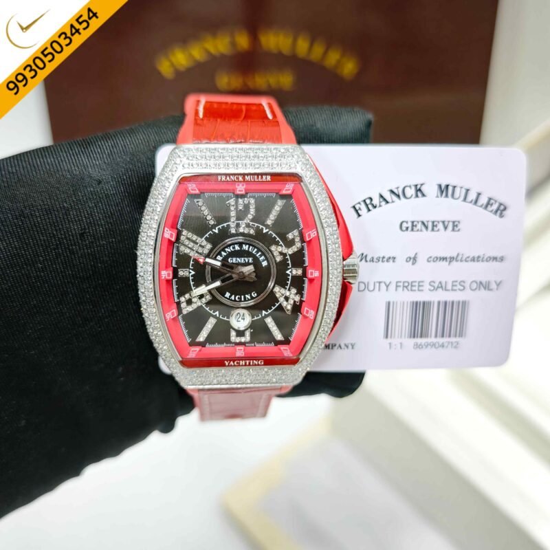 Franck Muller Vanguard Yachting Diamond Case Black Dial Swiss Automatic Watch - Image 2