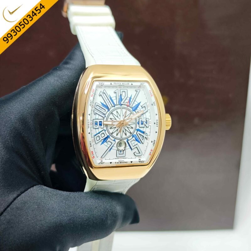 Franck Muller Yachting Vanguard V45 SC DT Steel Rose Gold White Dial Swiss Automatic Watch - Image 3