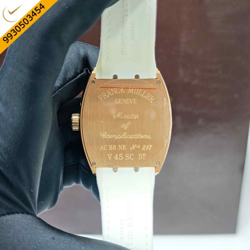 Franck Muller Yachting Vanguard V45 SC DT Steel Rose Gold White Dial Swiss Automatic Watch - Image 4