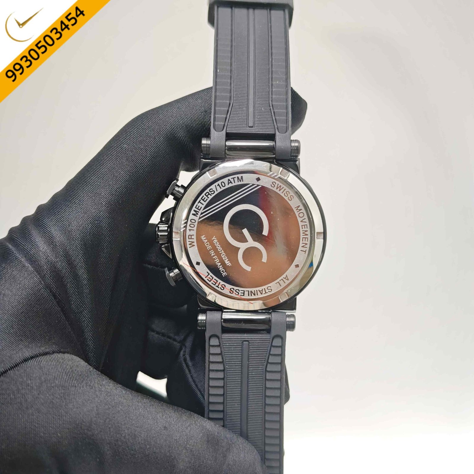 Gc DiverCode Chrono Y63005G7MF Steel Full Black Edition Swiss Watch - Image 4