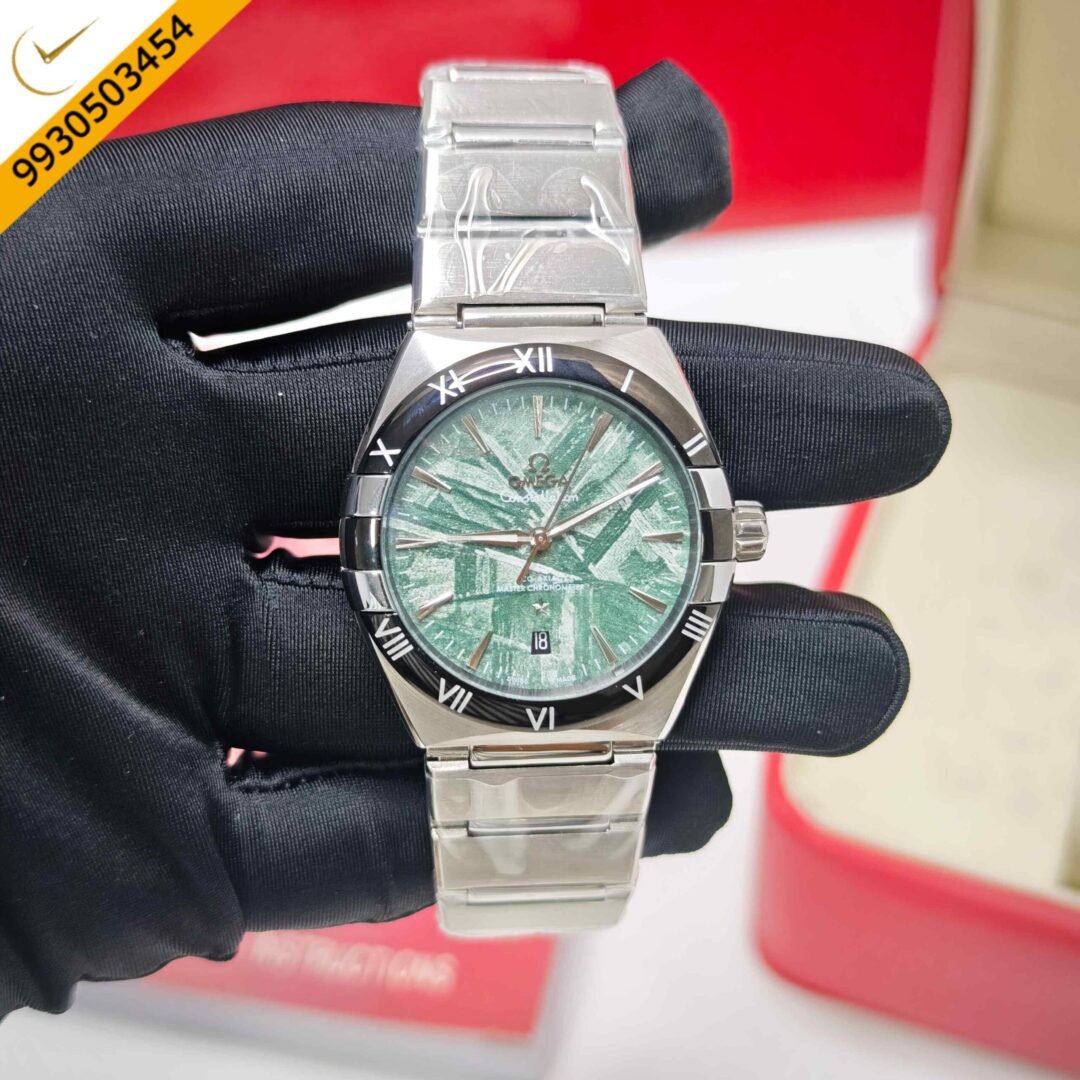 Omega Constellation Co-Axail Meteorite Green Edition Steel Swiss Semi ETA Automatic Watch