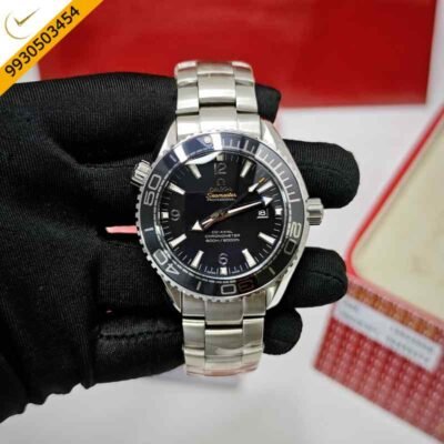 Omega Seamaster Planet Ocean Steel Black Dial Swiss ETA Automatic Watch