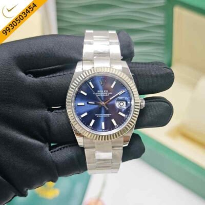 Rolex Datejust 126334 Blue Dial Fluted Bezel Steel Strap Swiss ETA Automatic Watch