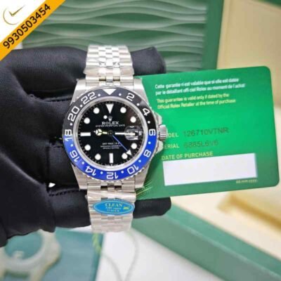Rolex GMT Master 2 Batman Jubilee Bracelet Swiss ETA AUtomatic Watch