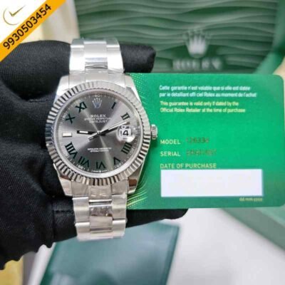 Rolex Oyster Perpetual Day-Date Steel Full Grey Roman Marking Dial Swiss ETA Automatic Watch