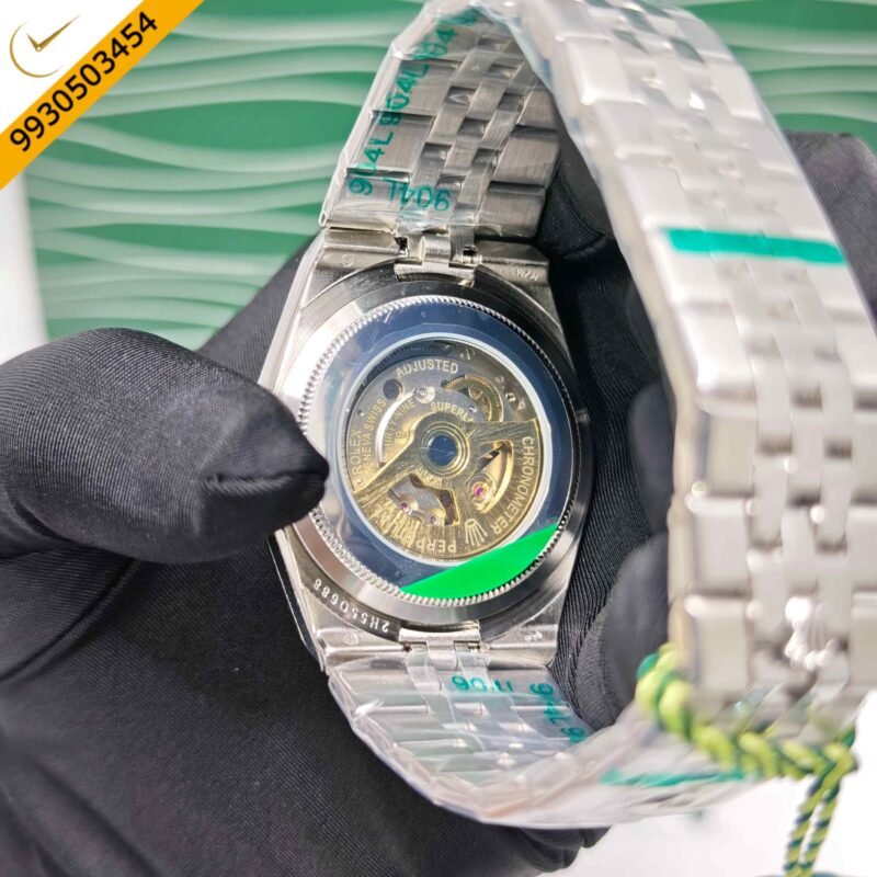 Rolex Oyster Perpetual Land-Dweller Full Silver White Dial Swiss Automatic Watch - Image 4