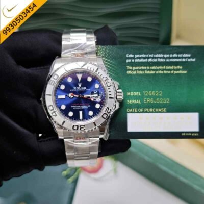 Rolex Yacht-Master 126622 Platinum Bezel Blue Dial Swiss ETA Automatic Watch