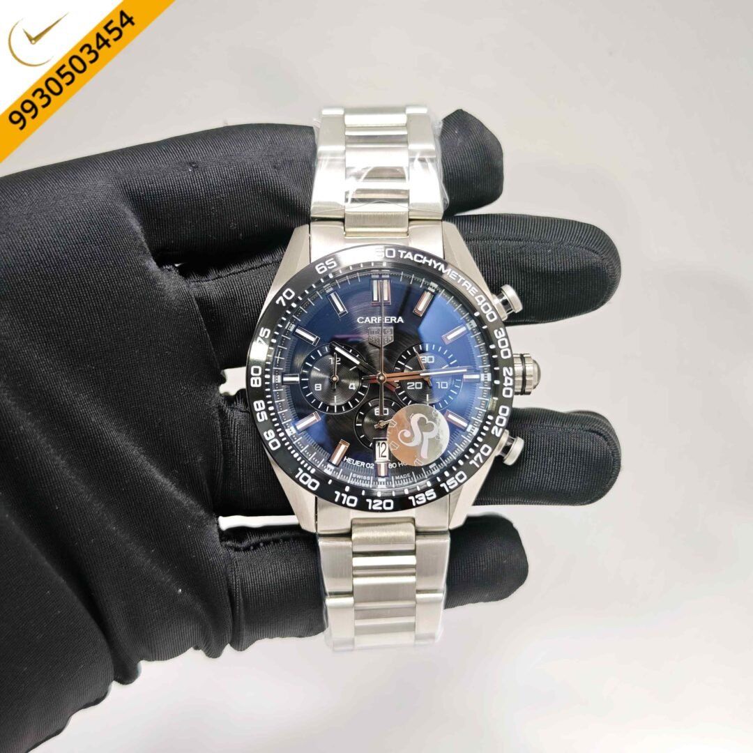 Tag Heuer Carrera Sport Steel Chronograph Black Dial Swiss Watch