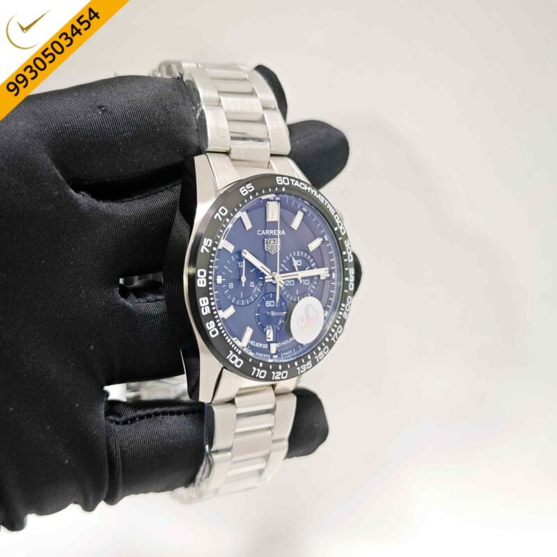 Tag Heuer Carrera Sport Steel Chronograph Black Dial Swiss Watch - Image 3