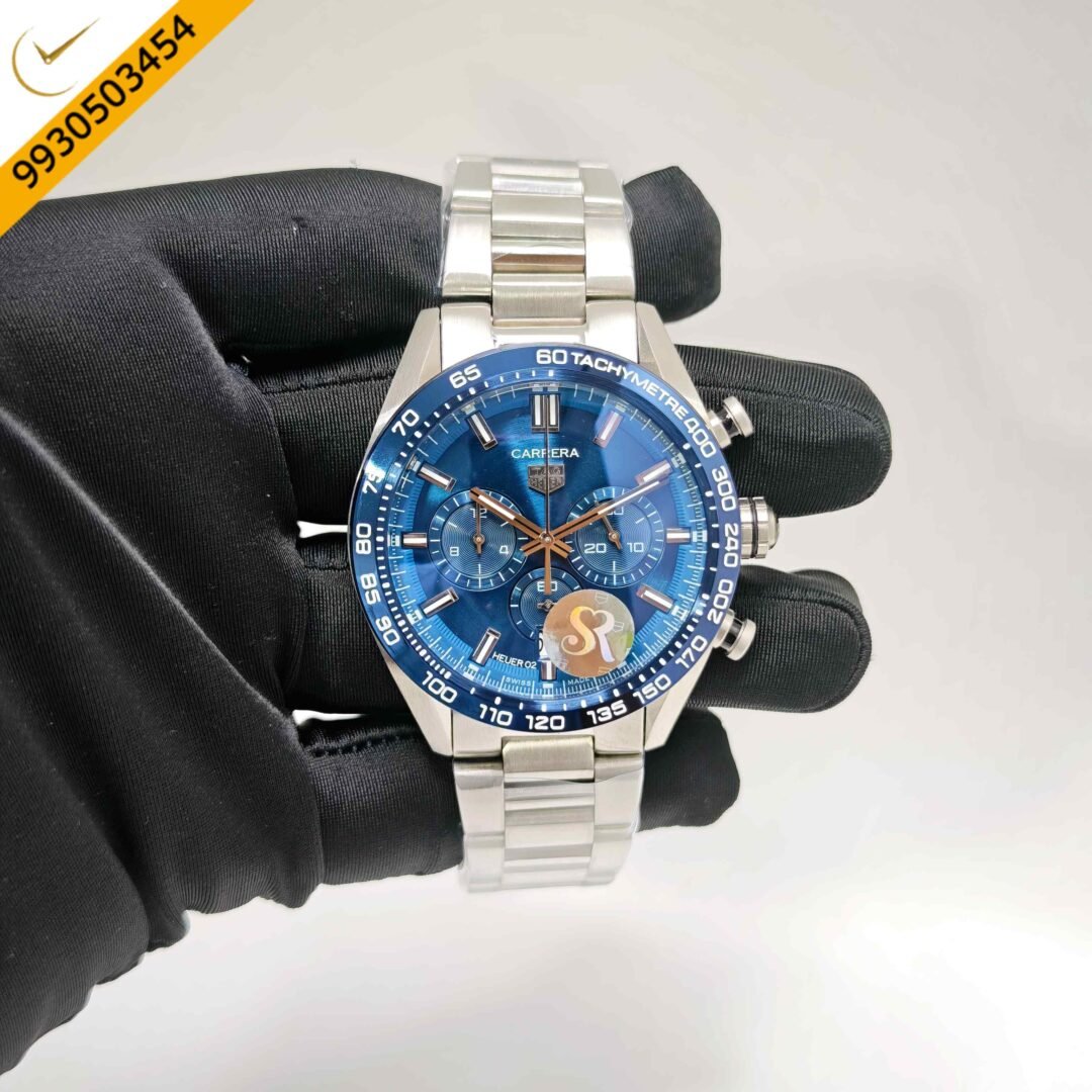 Tag Heuer Carrera Sport Steel Chronograph Blue Dial Swiss Watch