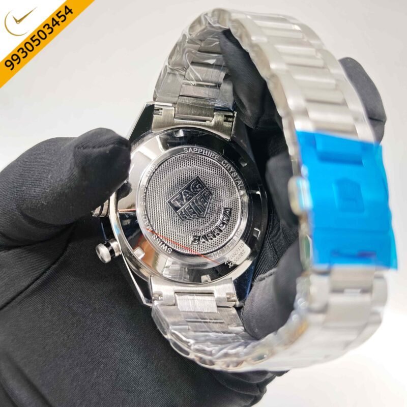 Tag Heuer Carrera Sport Steel Chronograph Blue Dial Swiss Watch - Image 4