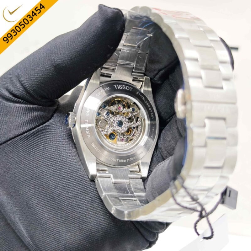 Tissot Gentleman Powermatic 80 Open Heart Steel Black Dial Swiss Automatic Watch - Image 4