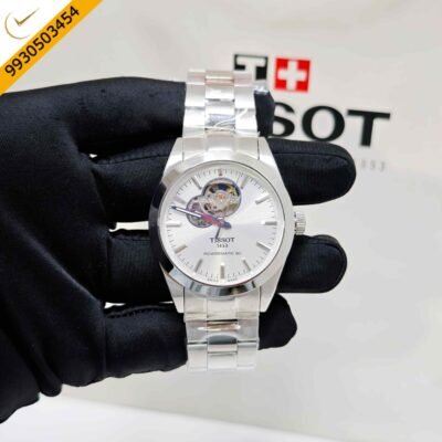 Tissot Gentleman Powermatic 80 Open Heart Steel White Dial Swiss Automatic Watch