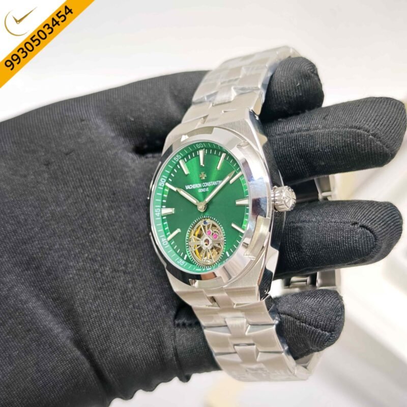 Vacheron Constantin Overseas 6000V Tourbillon Stainless Steel Green Dial Swiss Automatic Watch - Image 2