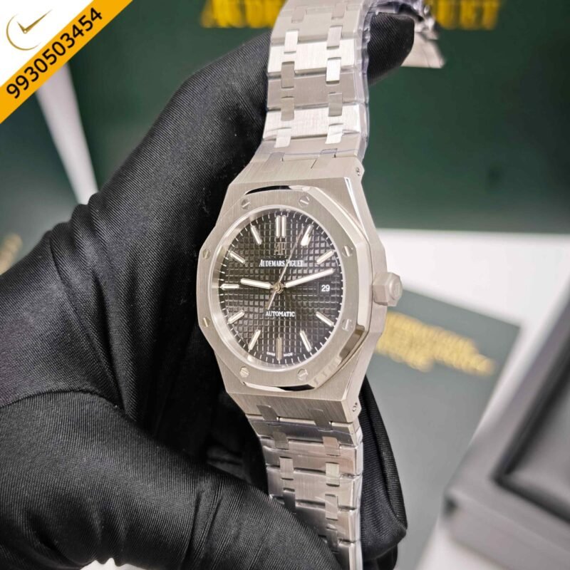 Audemars Piguet Royal Oak 50th Anniversary Steel Black Dial Swiss Semi ETA Automatic Watch - Image 2