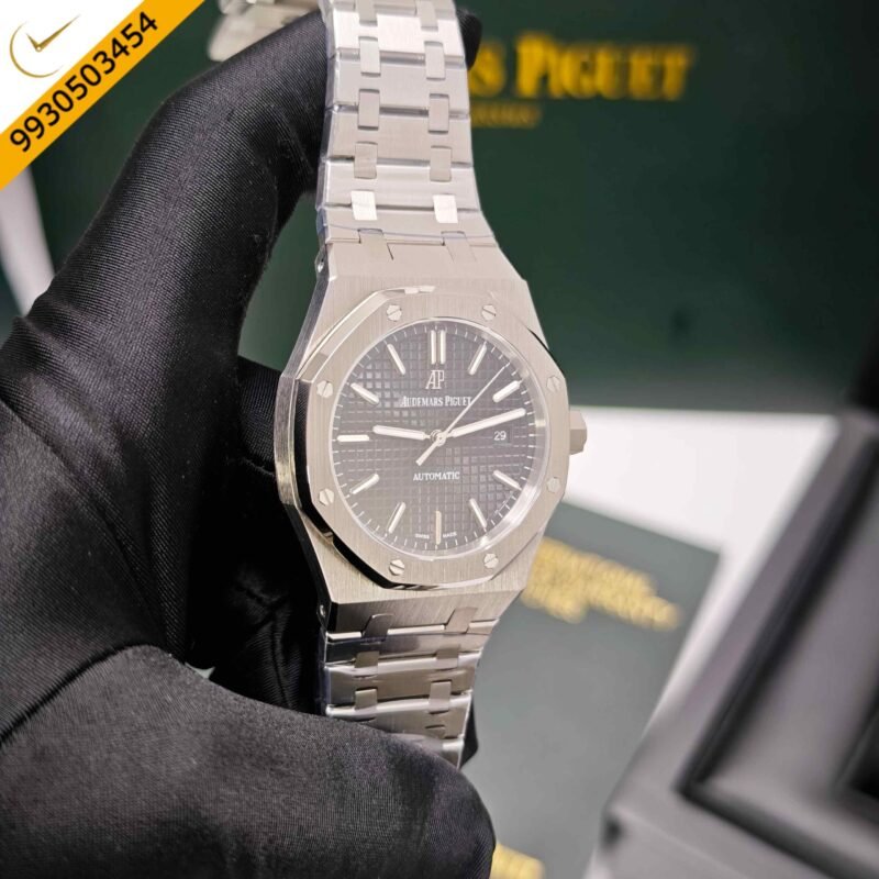 Audemars Piguet Royal Oak 50th Anniversary Steel Black Dial Swiss Semi ETA Automatic Watch - Image 3