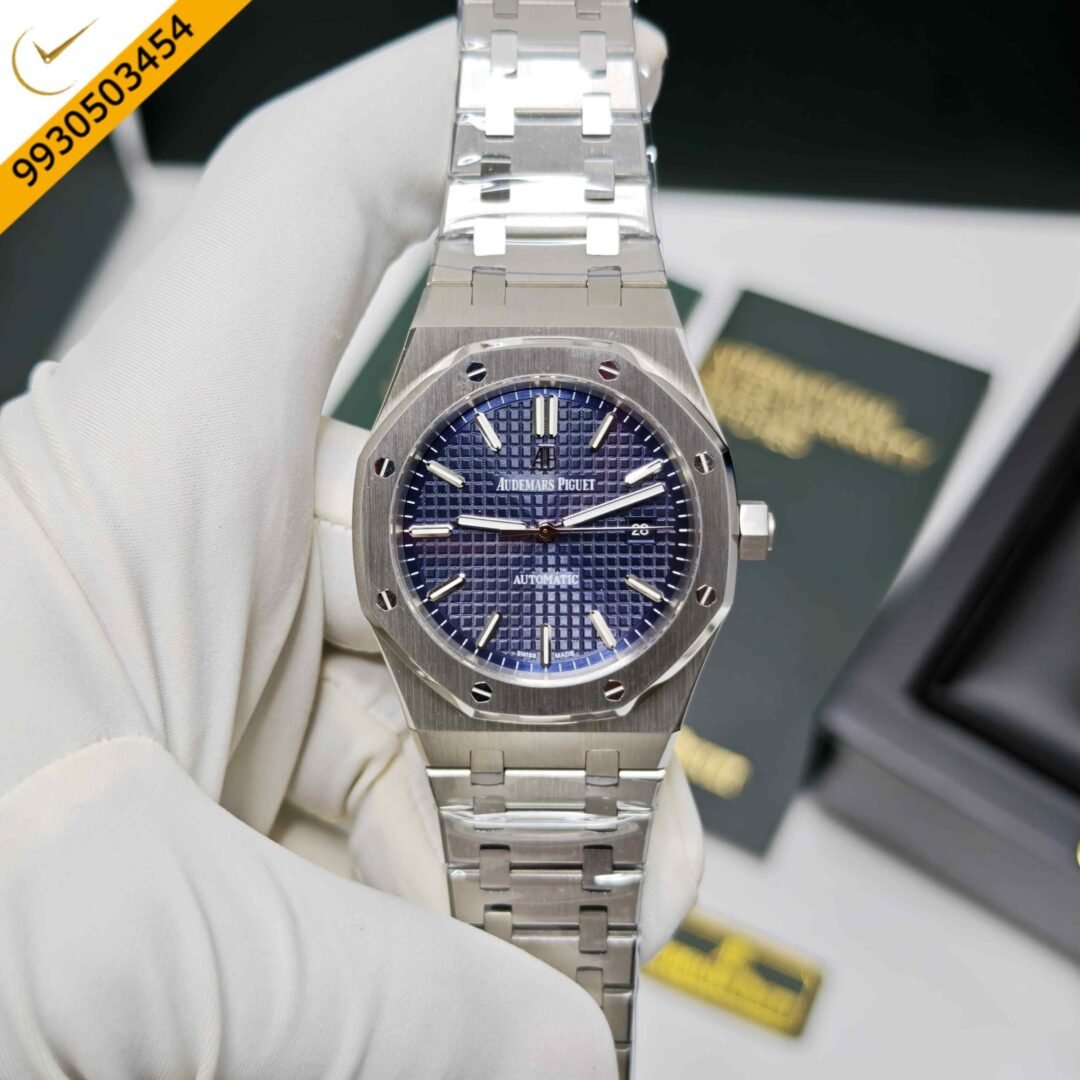 Audemars Piguet Royal Oak 50th Anniversary Steel Blue Dial Swiss Semi ETA Automatic Watch