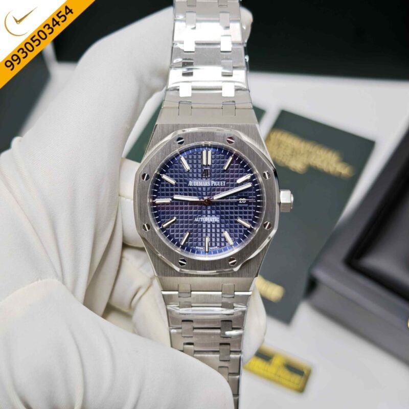 Audemars Piguet Royal Oak 50th Anniversary Steel Blue Dial Swiss Semi ETA Automatic Watch